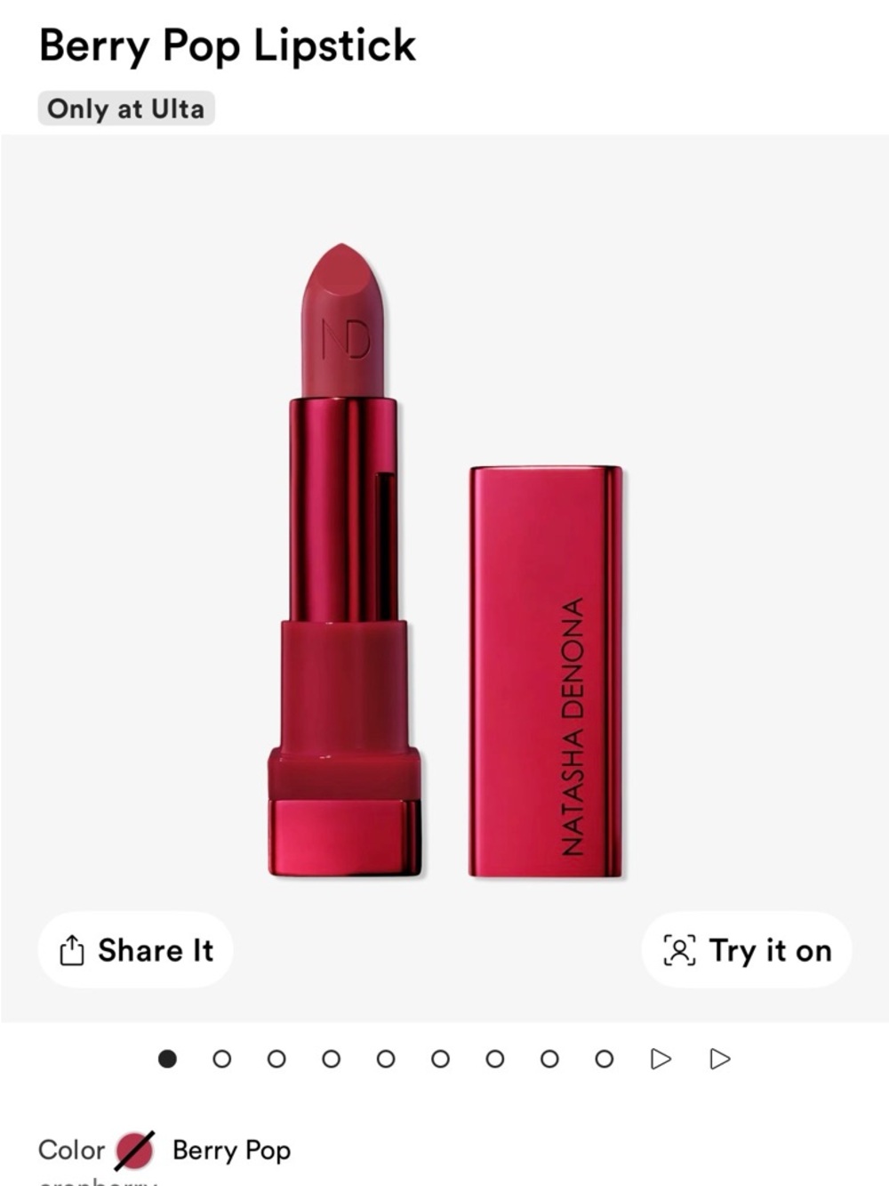 Natasha Denona|Berry Pop Voluptuous Creamy Lip Color|Berry Pop|NIB - Picture 6 of 8